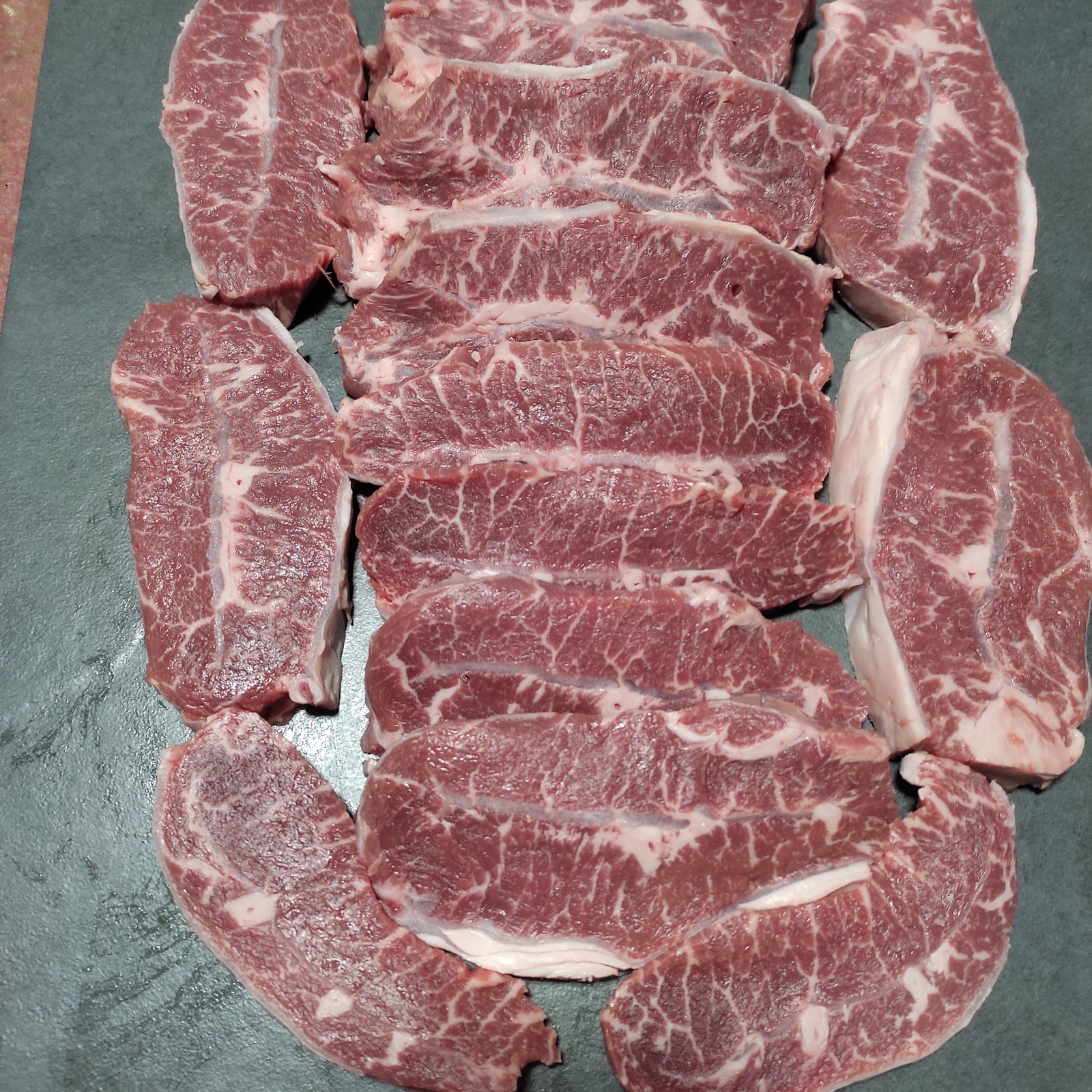 Filetes de espaldilla de ternera.